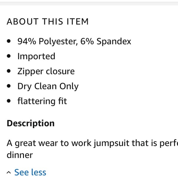 Calvin Klein Navy Cropped Jumpsuit 6 , 12 NWT - Picture 3 of 5